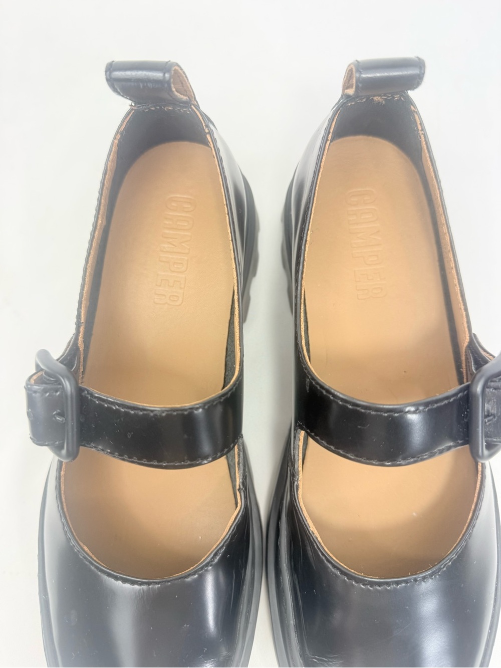 Camper BRUTUS Black Leather Low Heel Side Buckle Lightweight Mary Jane Shoes - Picture 10 of 16
